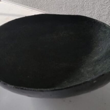 Buy hand polished beggar bowl showing the natural Thiruvodu Kaai shell texture